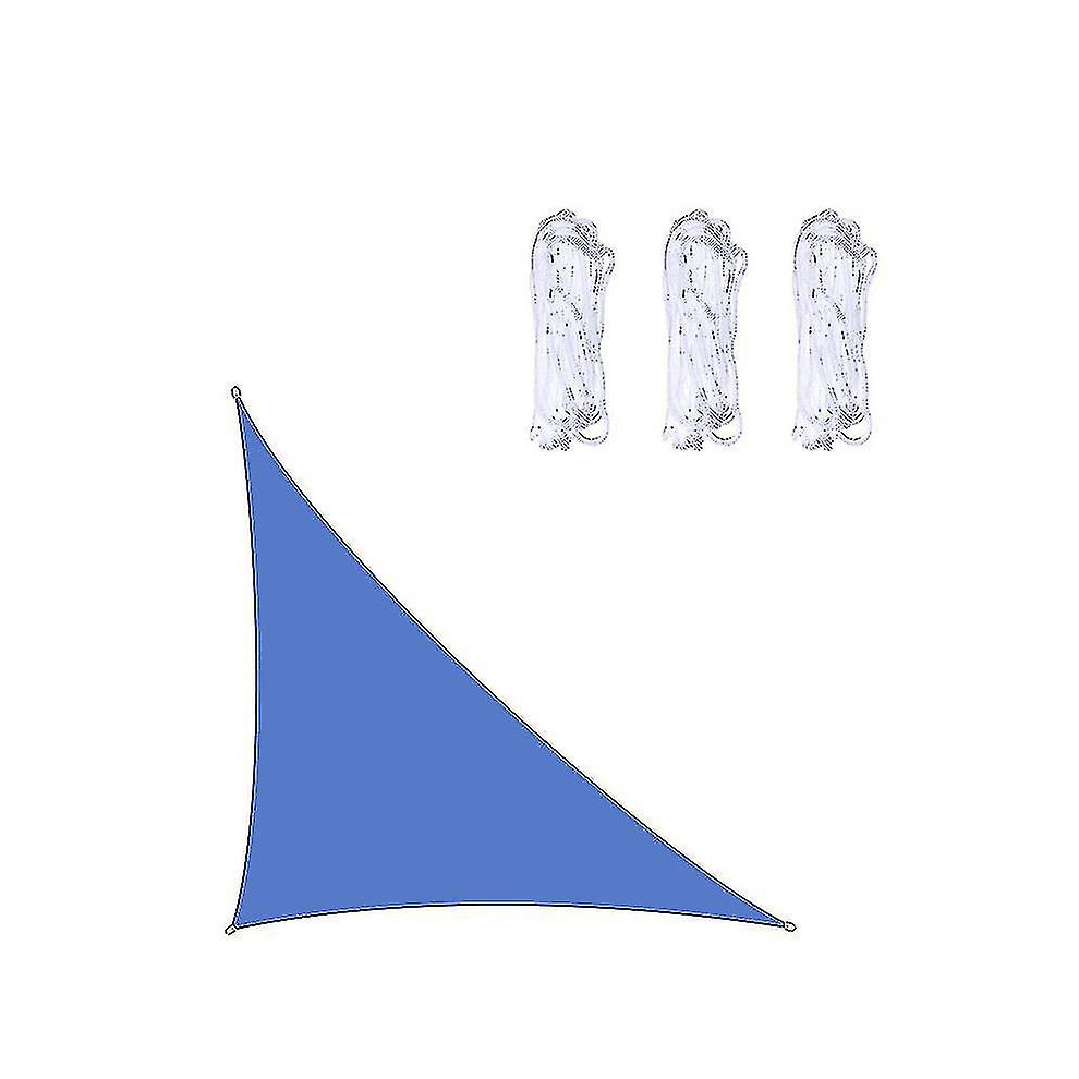 (Dark Blue, 4x4x5.7m) 3x3x4.3m/4x4x5.7m/5x5x7.1m Waterproof Sun Shade Sail Triangle For Garden Patio Outdoor Awings Canopy Pool Awning Camping