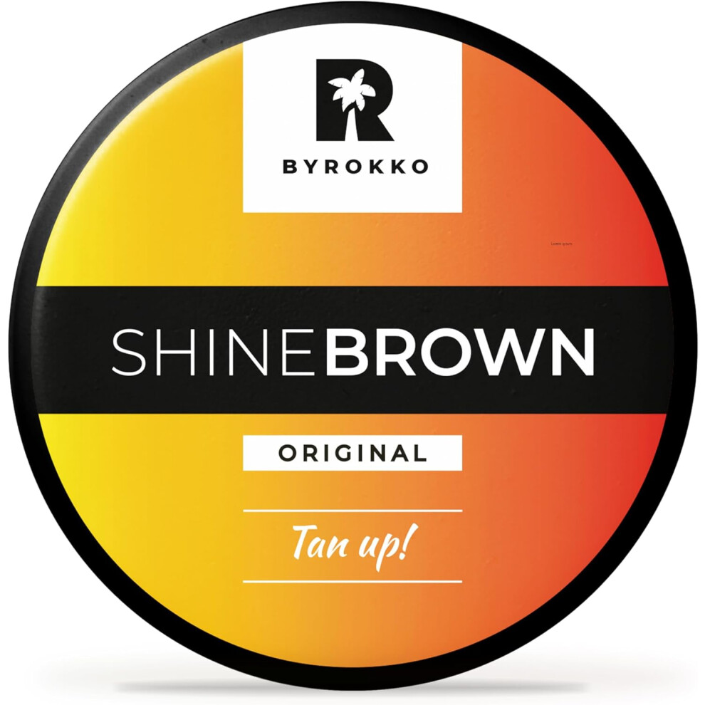 BYROKKO Shine Brown Sunbed Tanning Accelerator (210 ml) Sunbed Cream Effective in Sunbeds & Outdoor Sun Achieve a Natural Tan with Natural Ingredients