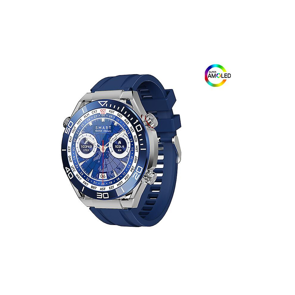 (blue) 2023 New Business Ultimate Smart Watch For Huawei Men Bluetooth Call Compass Nfc 100  Sprots Smartwatch Waterproof Watches Ios