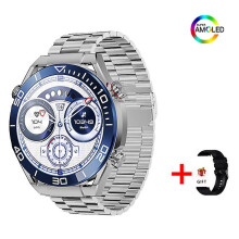 (blue-1) 2023 New Business Ultimate Smart Watch For Huawei Men Bluetooth Call Compass Nfc 100 Sprots Smartwatch Waterproof Watches Ios