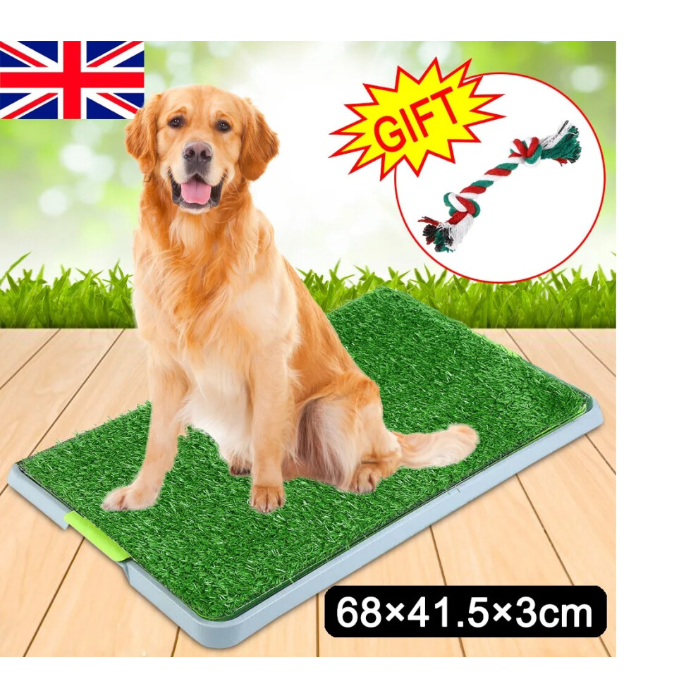 Large Pet Dog Toilet Mat Indoor Restroom Training Grass Potty Pad Loo Tray Pad