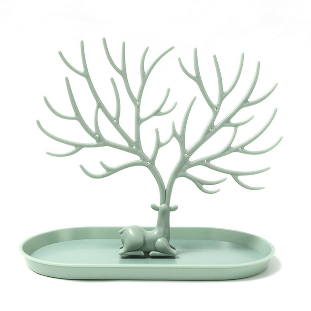 (Green, Basic Model) Hansona Antlers Jewelry Display Tree Holder