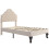 (Pink) Solid Wooden Bed Frame with Bookcase Headboard 15