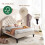 (Beige) Solid Wooden Bed Frame with Bookcase Headboard 4