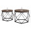 Vida Designs (Dark Wood) Brooklyn Geometric Nesting Tables - Set of 2 3