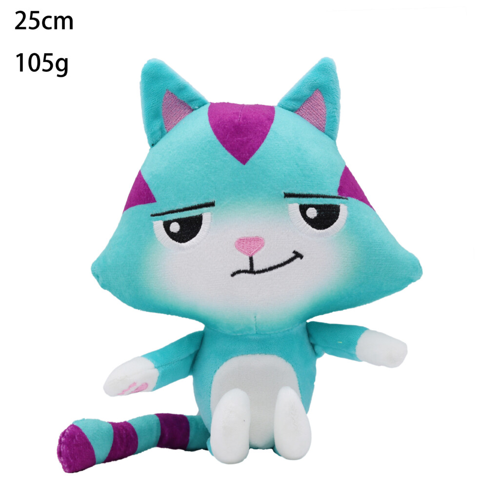 Xcsgsra ( Cat-25Cm) Gabby's Dollhouse Kids Plush Toy Stuffed Dolls Uk Blue