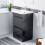 NES Home 500mm Floor Standing Basin Vanity Unit 2 Drawers Handless Anthracite 3