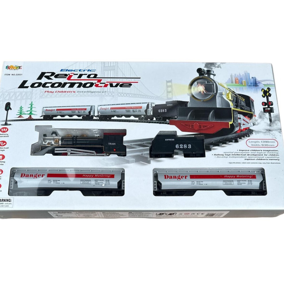 Electric Retro Locomotive Train Track Set