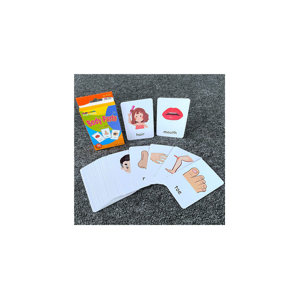 (Body Parts) Baby Cognition Cards Early Educational Toy