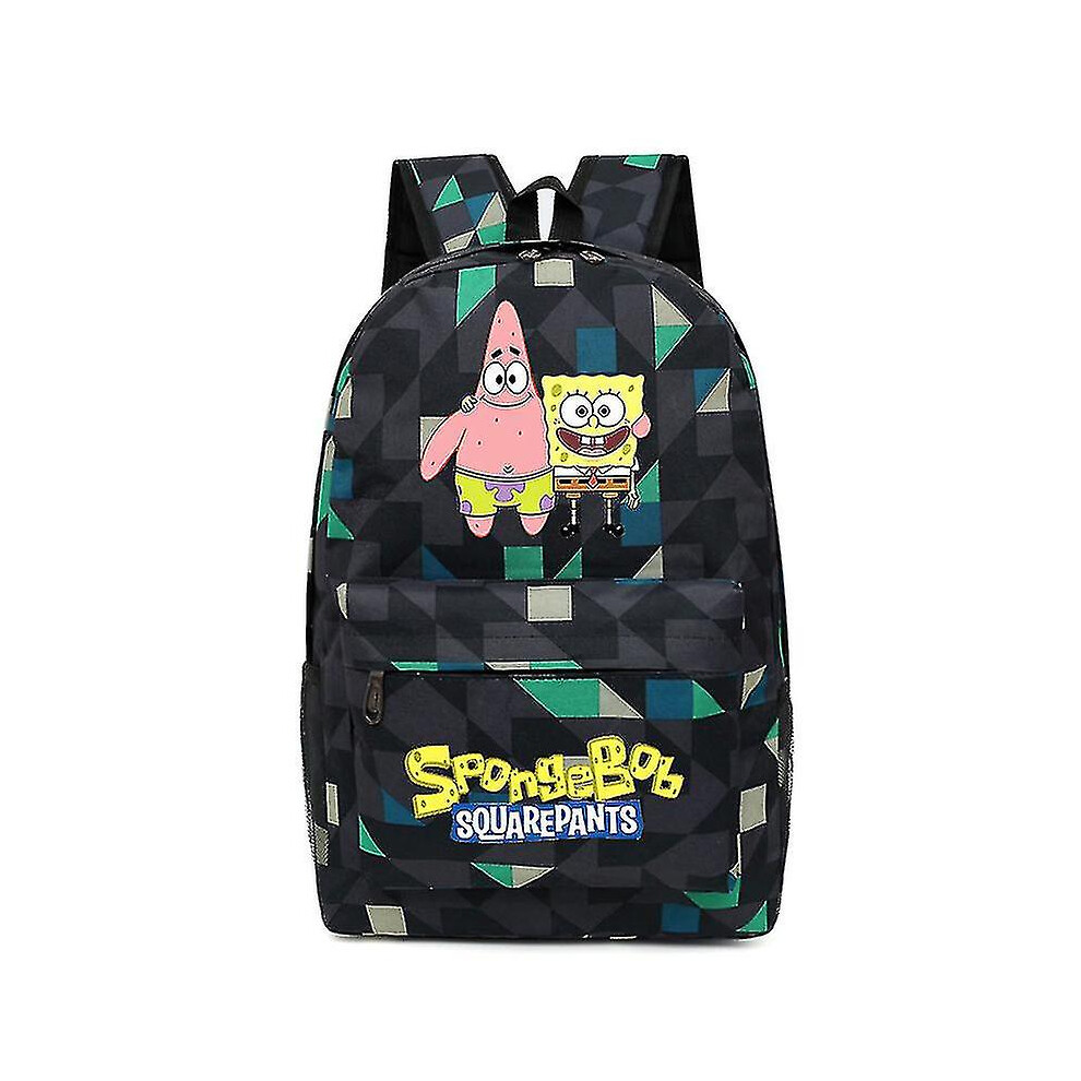 (D) Spongebob New Backpack Kawaii Cartoon Fashion Schoolbag Anime Bag Oxford Fabric Children's Backpacks Trendy Student Bags Gifts-l