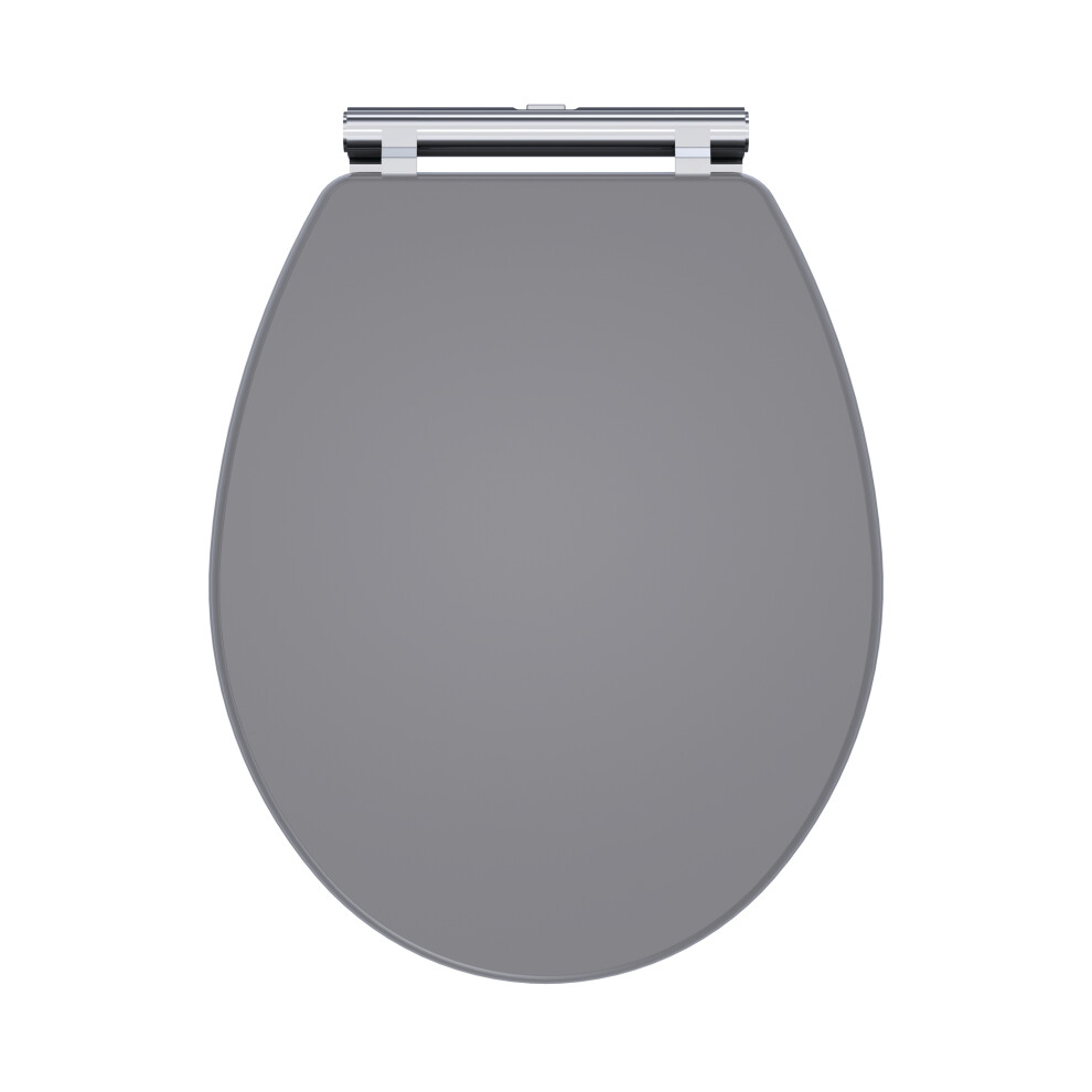 Traditional Soft Close, Top Fix Wooden Toilet Seat (Suitable for Kinston Balterley Toilets) - Satin Grey