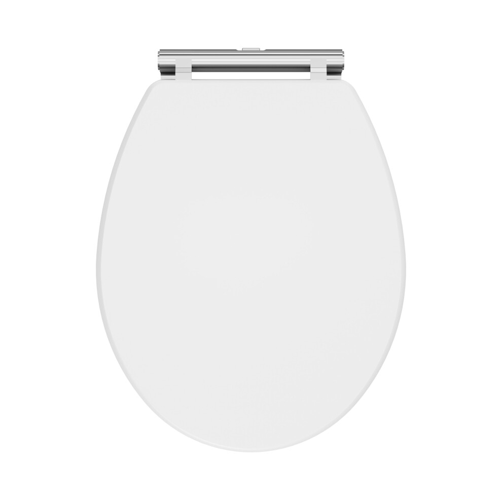 Traditional Soft Close, Top Fix Wooden Toilet Seat (Suitable for Kinston Balterley Toilets) - Satin White