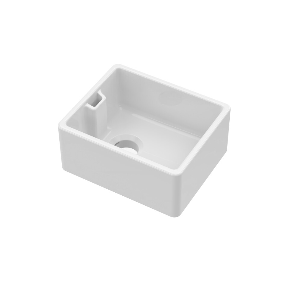 Single Bowl 205mm High Walls Belfast Sink with Overflow No Tap Hole