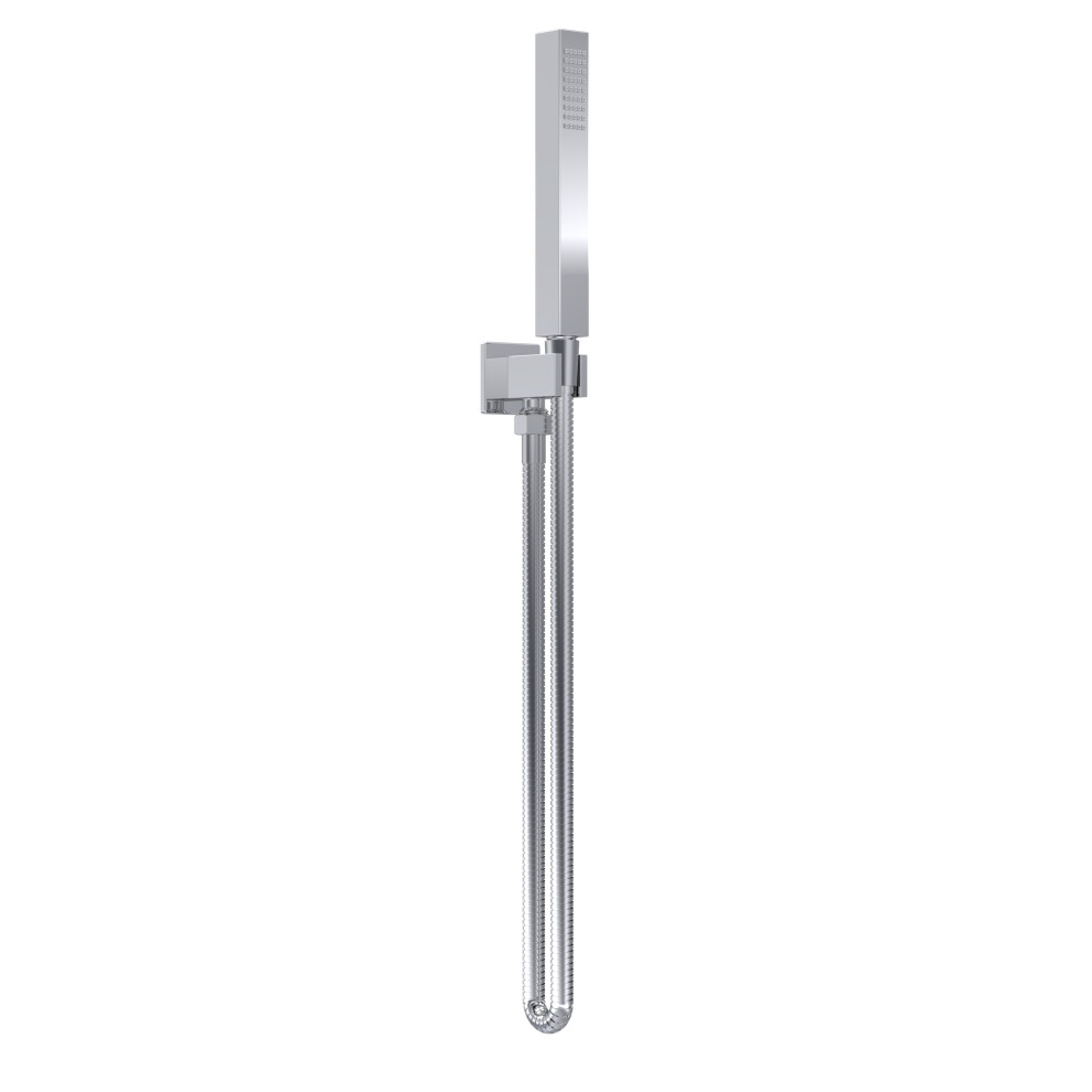 Balterley Square Outlet Elbow, Parking Bracket & Shower Handset - Chrome