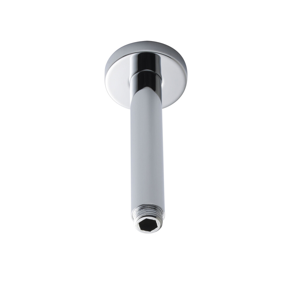 Round Ceiling Mount Shower Arm 150mm - Chrome