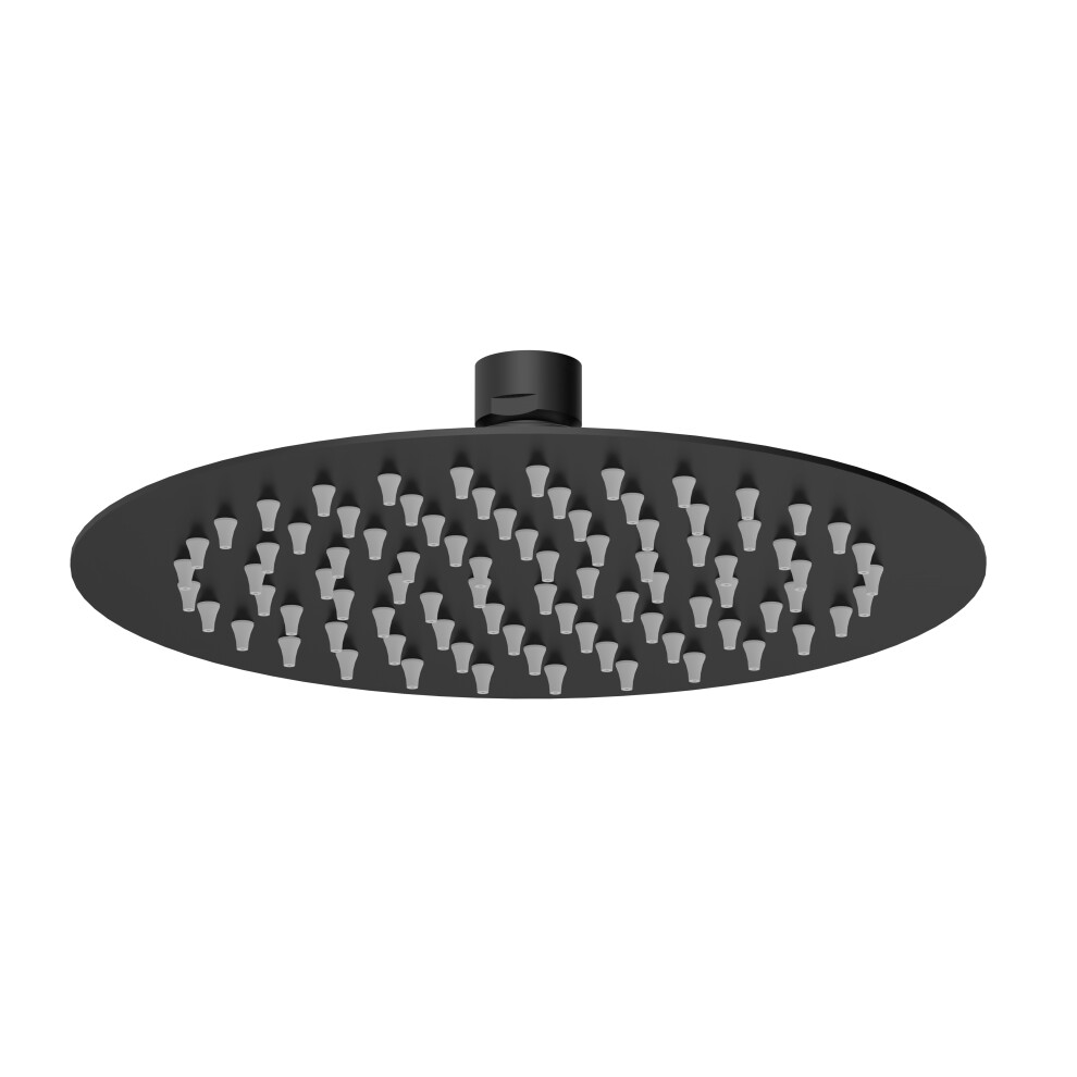 Round Fixed Head, 200mm - Matt Black