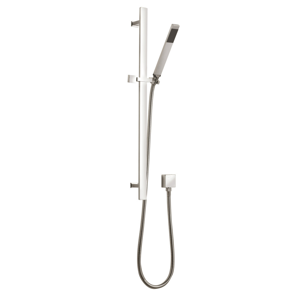 Rectangular Slider Rail Kit With Outlet Elbow - Chrome 5056462691787