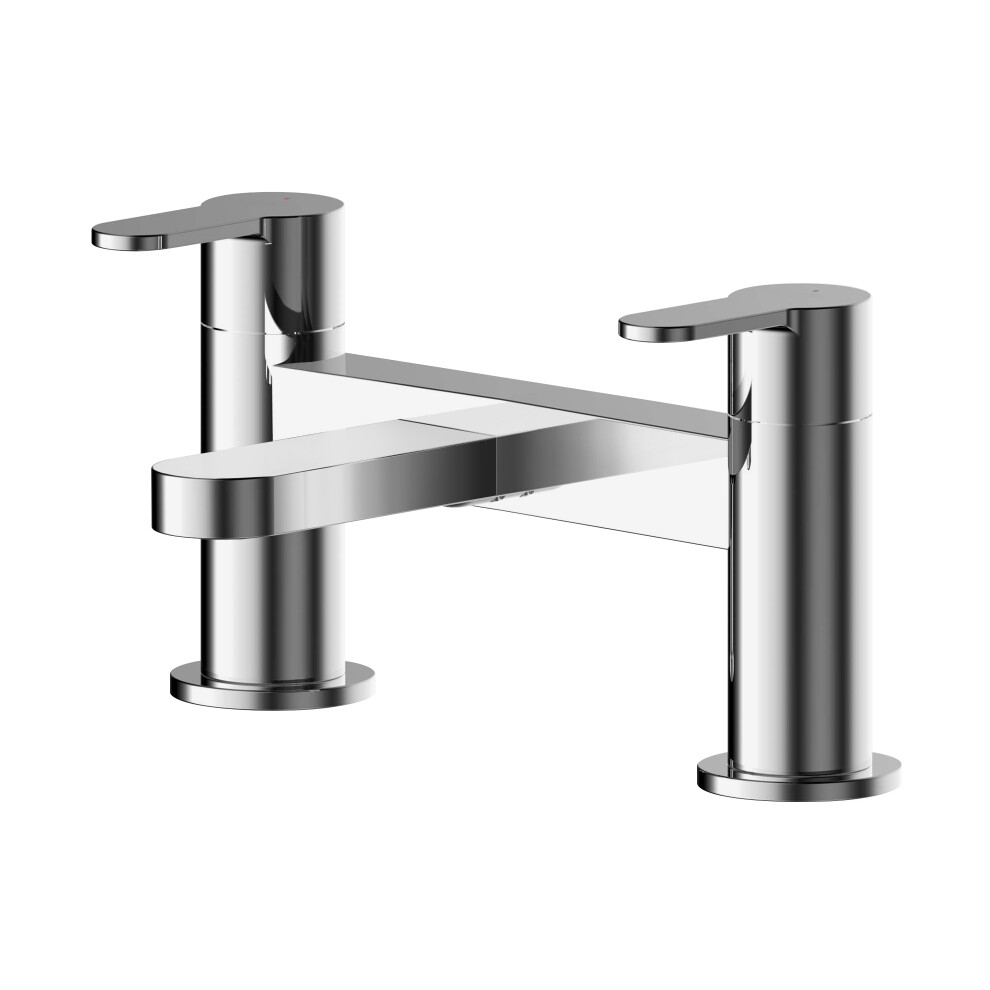 Balterley Contemporary Round Deck Mounted Bath Filler Tap - Chrome