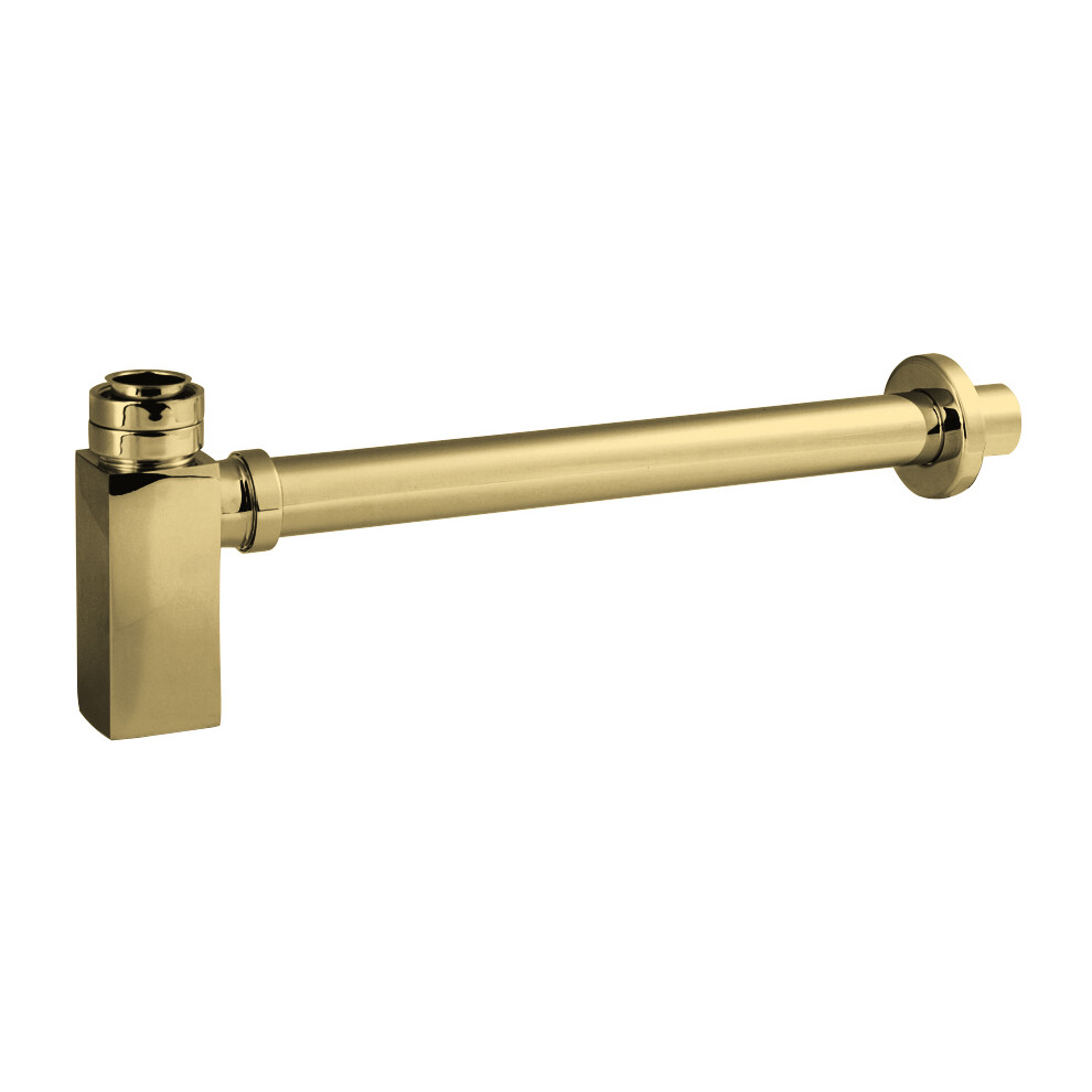 Square Minimalist Bottle Trap - Brushed Brass 5056462684901