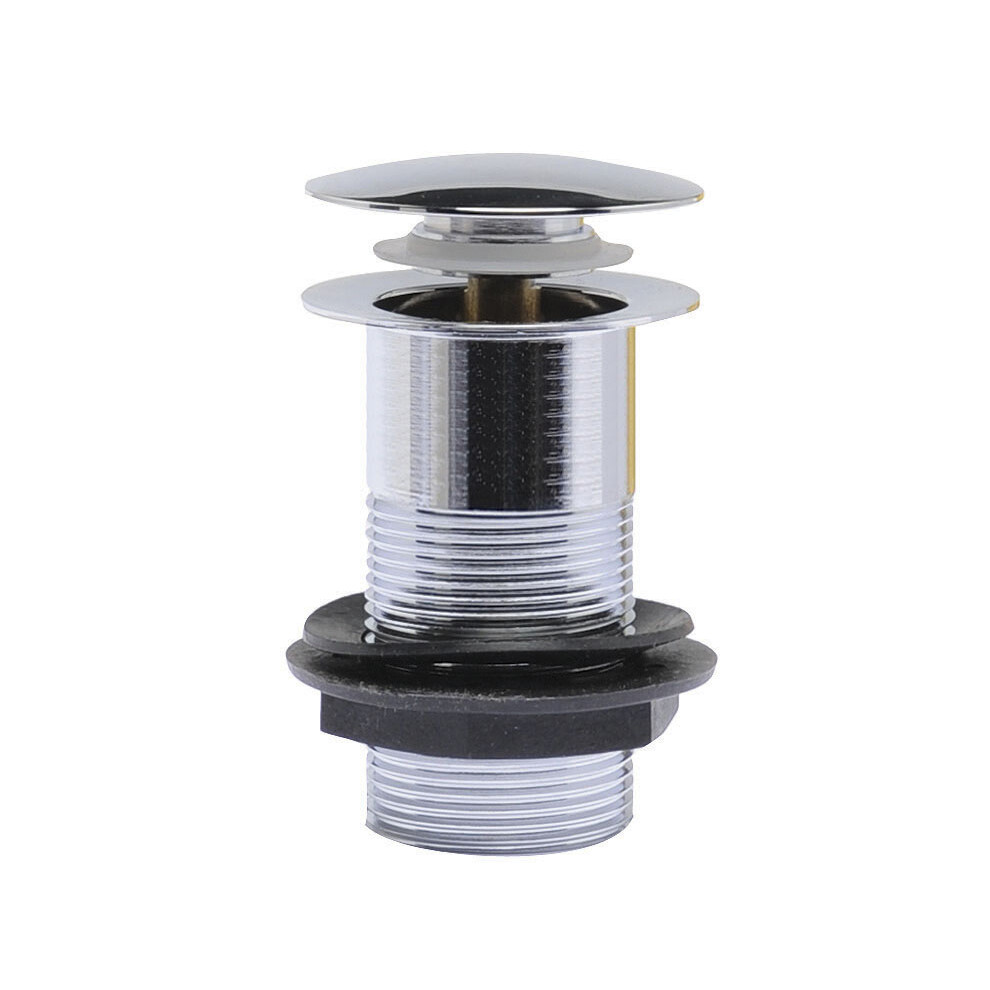 Balterley Round Easyclean Unslotted Push Button Basin Waste - Chrome