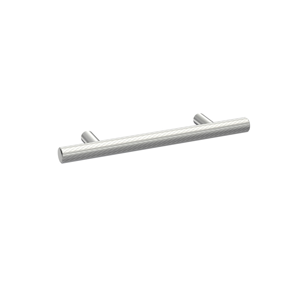 Furniture Handle Textured Knurled Bar Handle, 156mm (96mm Centres) - Satin Chrome