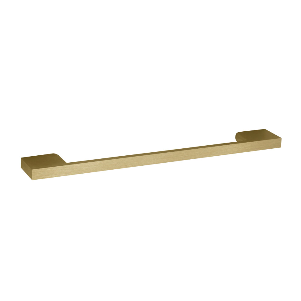 Balterley Furniture Handle Square D Shape Handle, 223Mm (192Mm Centres) - Brushed Brass