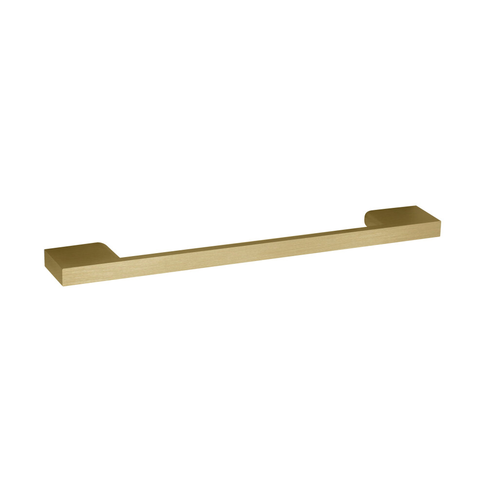 Furniture Handle Square D Shape Handle, 191mm (160mm Centres) - Brushed Brass