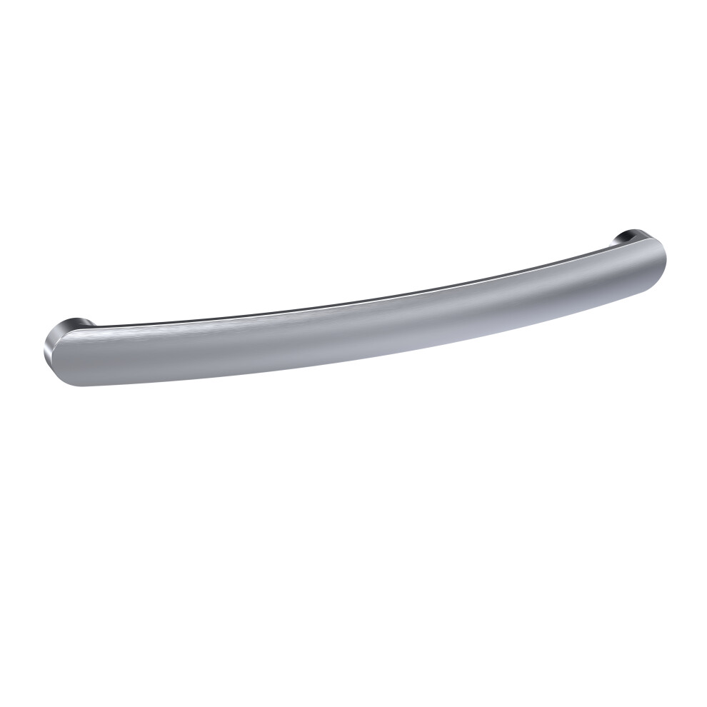 Furniture Handle Round D Shape Handle, 210mm (192mm Centres) - Satin Nickel