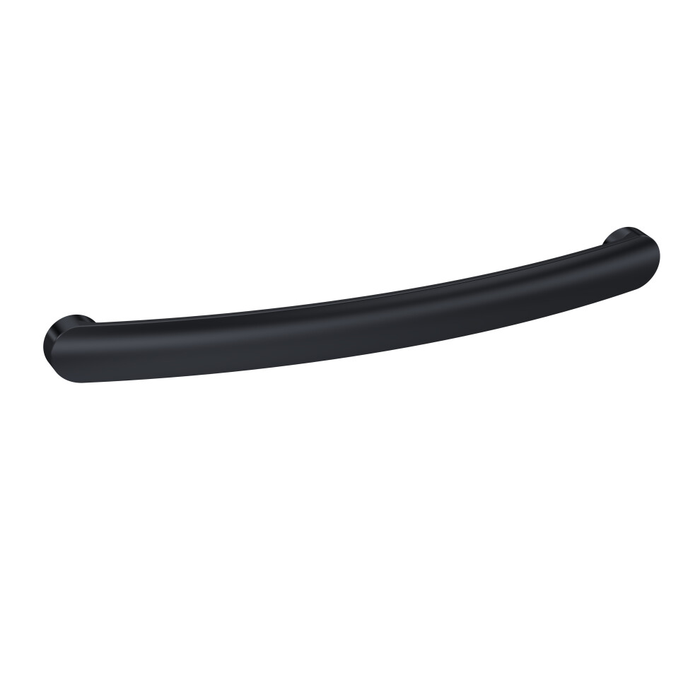 Furniture Handle Round D Shape Handle, 210mm (192mm Centres) - Matt Black