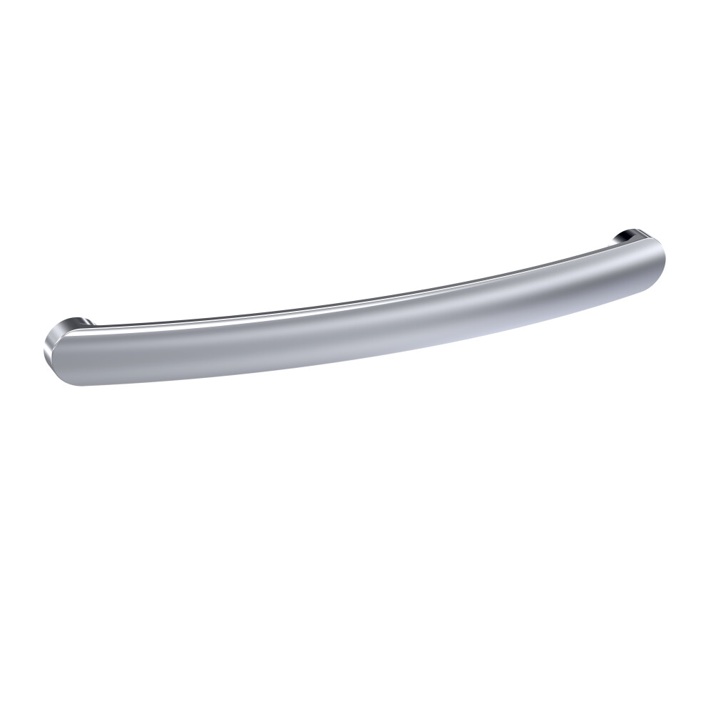 Furniture Handle Round D Shape Handle, 210mm (192mm Centres) - Chrome