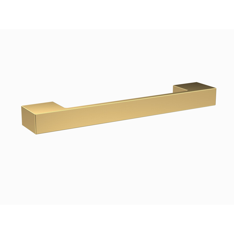 Furniture Handle Square D Shape Handle, 152mm (128mm Centres) - Brushed Brass