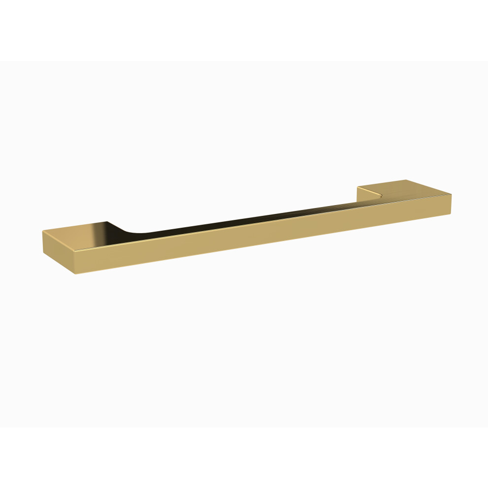 Balterley Furniture Handle Slimline Square D Shape Handle, 152Mm (128Mm Centres) - Brushed Brass