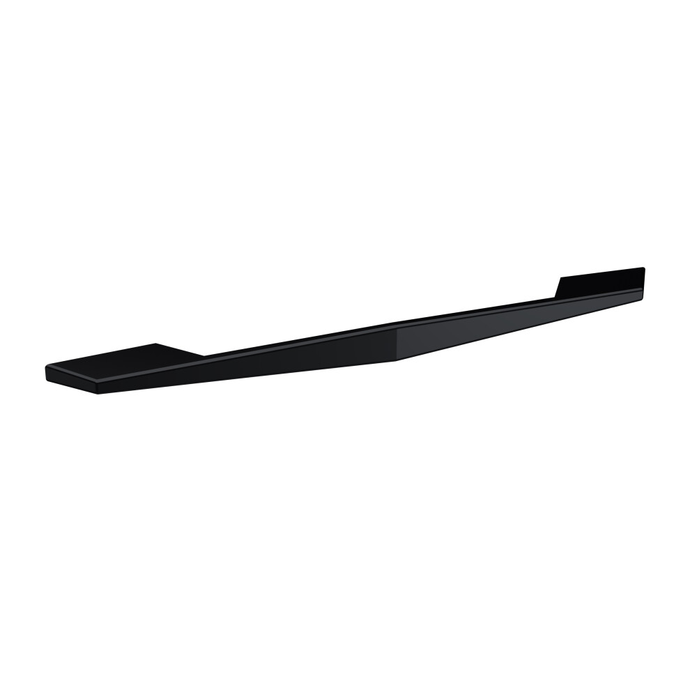 Furniture Handle Angular D Shape Handle, 256mm (224mm Centres) - Matt Black