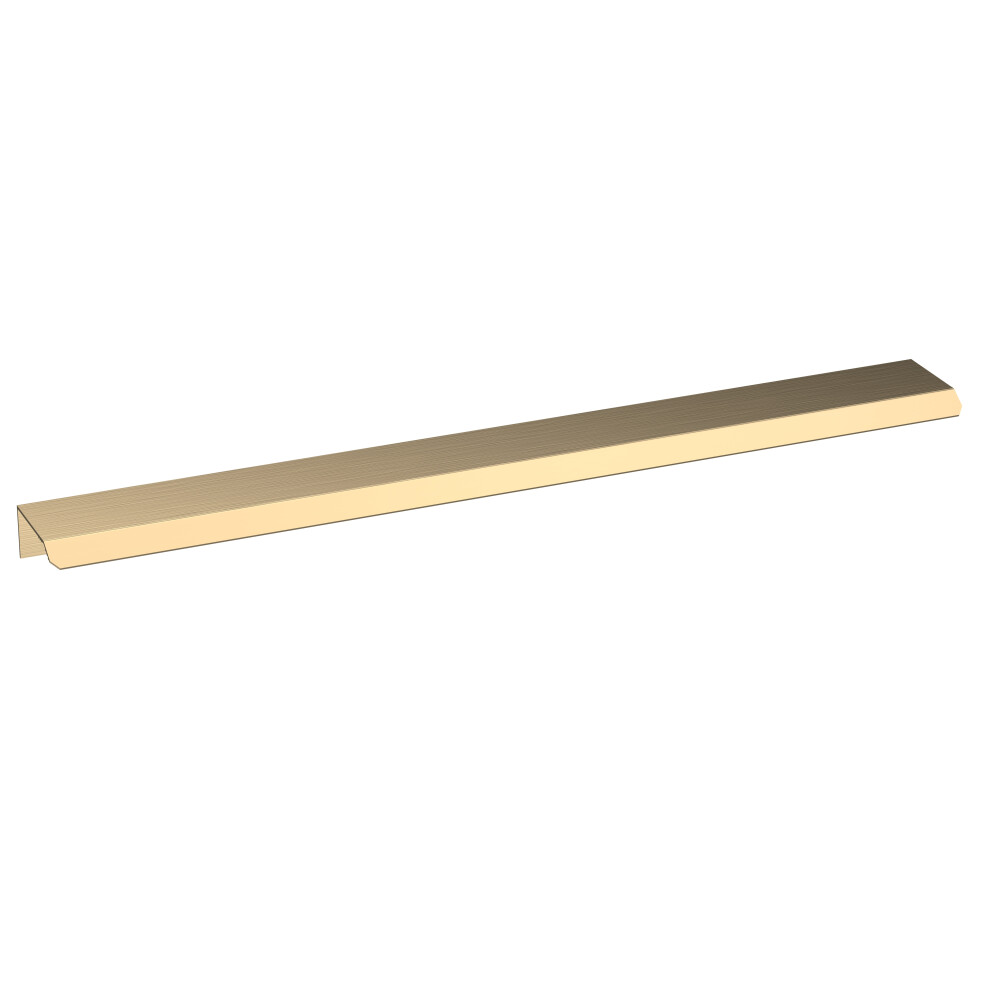 Finger Pull Handle, 300mm (224mm Centres) - Brushed Brass