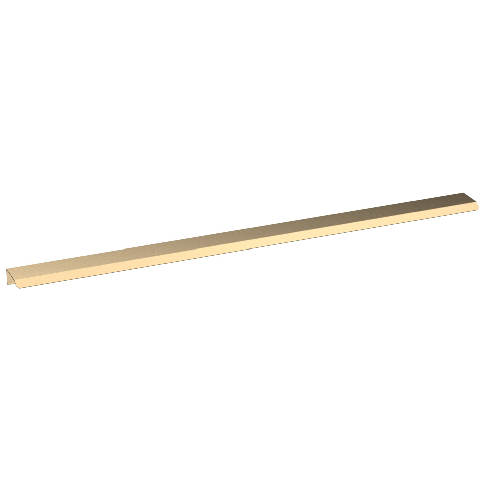 Finger Pull Handle, 500mm (320mm Centres) - Brushed Brass