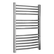 Heated Vertical Towel Rail with Curved Rails - 710 BTU - 700mm x 500mm - Chrome