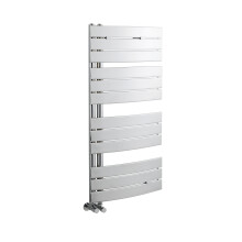 Heated Towel Rail with Curved Panels - 1147 BTU - 1080mm x 550mm - Chrome