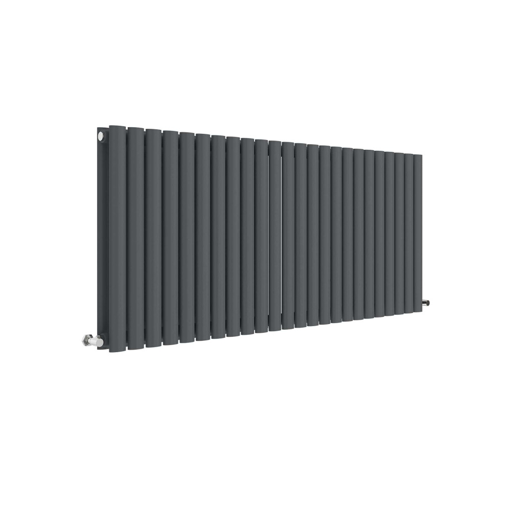 Balterley Horizontal Double Panel Radiator - 600Mm X 1398Mm - 5300 Btu - Anthracite