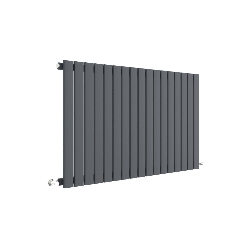 Square Horizontal Single Panel Radiator - 600mm X 992mm - 2313 BTU - Anthracite