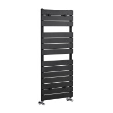 Heated Towel Rail with 14 Flat Panels - 2014 BTU - 1213mm x 500mm - Anthracite