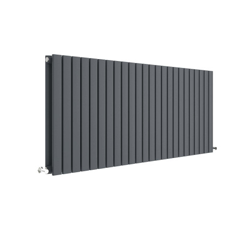 Balterley Square Horizontal Double Panel Radiator - 600mm x 1398mm - 4968 BTU - Anthracite