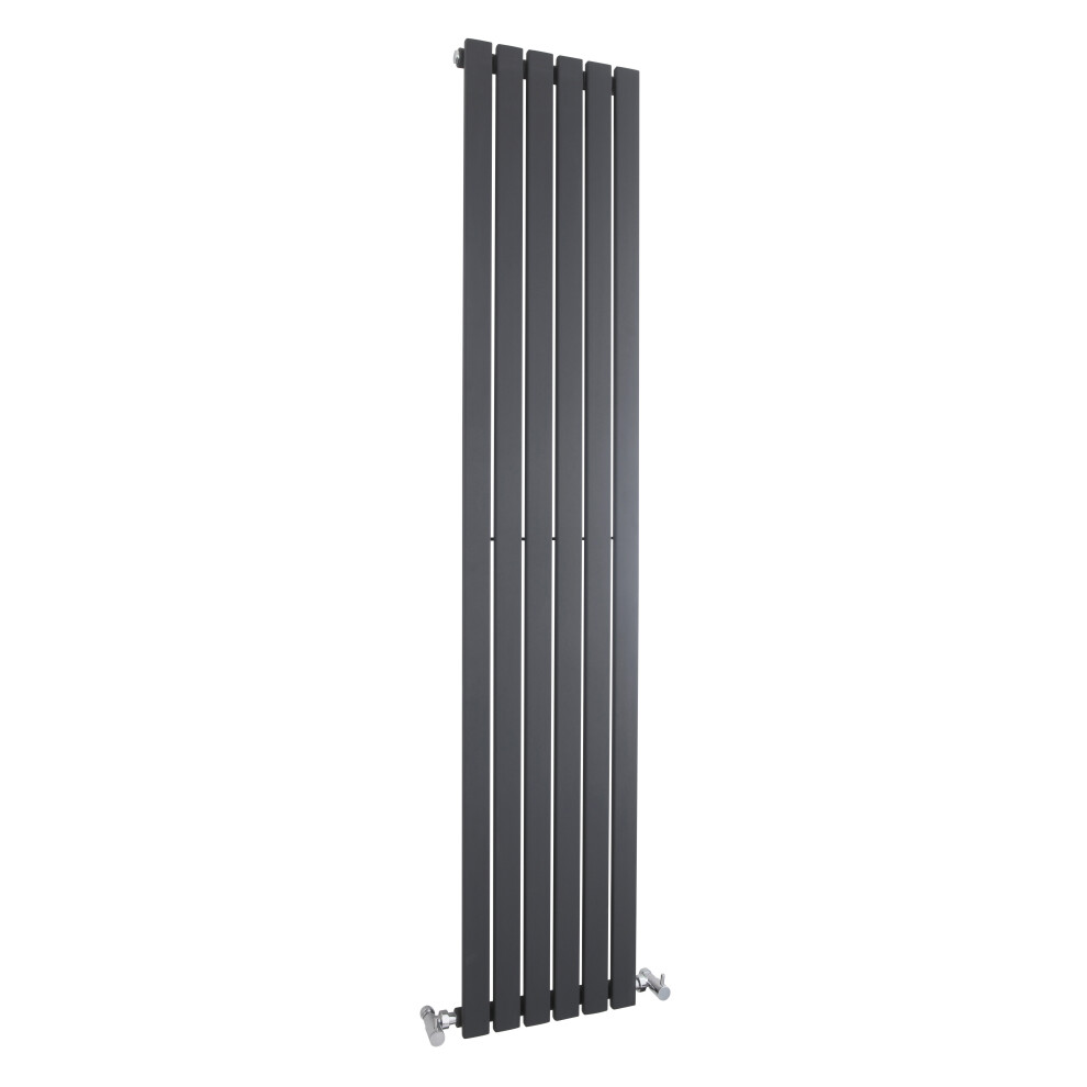 Square Vertical Single Panel Radiator - 1800Mm X 354Mm - 2307 Btu - Anthracite 5056211828730