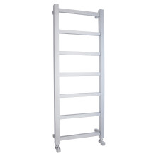 Heated Vertical Towel Rail with Square Tubes - 1200mm x 450mm - 690 BTU - Chrome