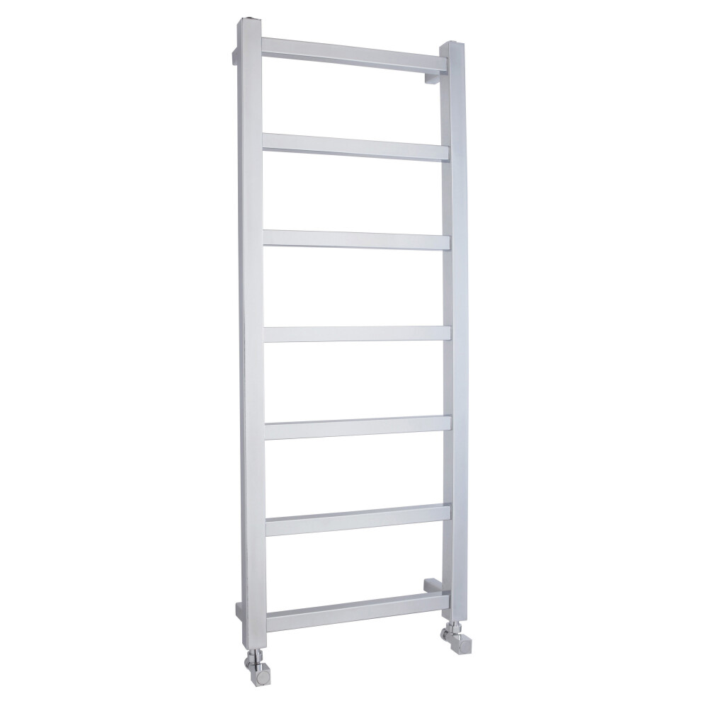 Balterley Heated Vertical Towel Rail With Square Tubes - 1200Mm X 450Mm - 690 Btu - Chrome
