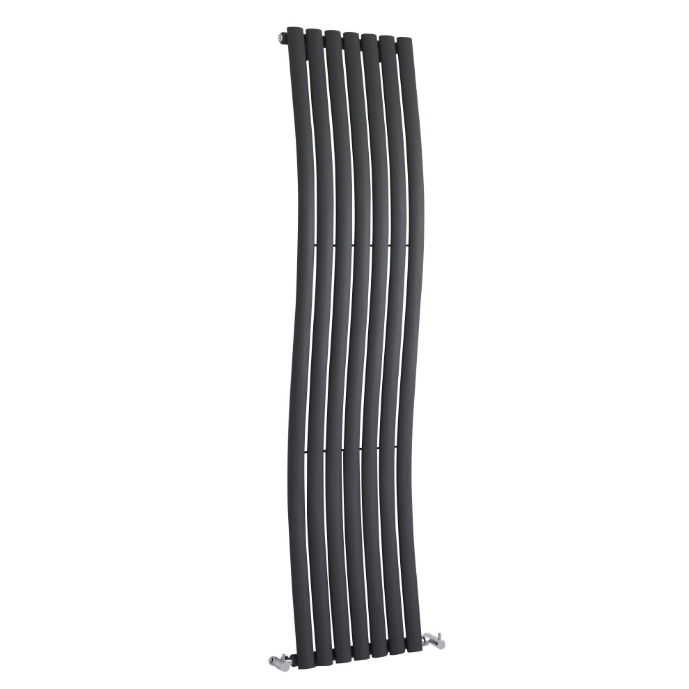Balterley Wave Vertical Single Panel Radiator - 1785Mm X 413Mm - 2164 Btu - Anthracite