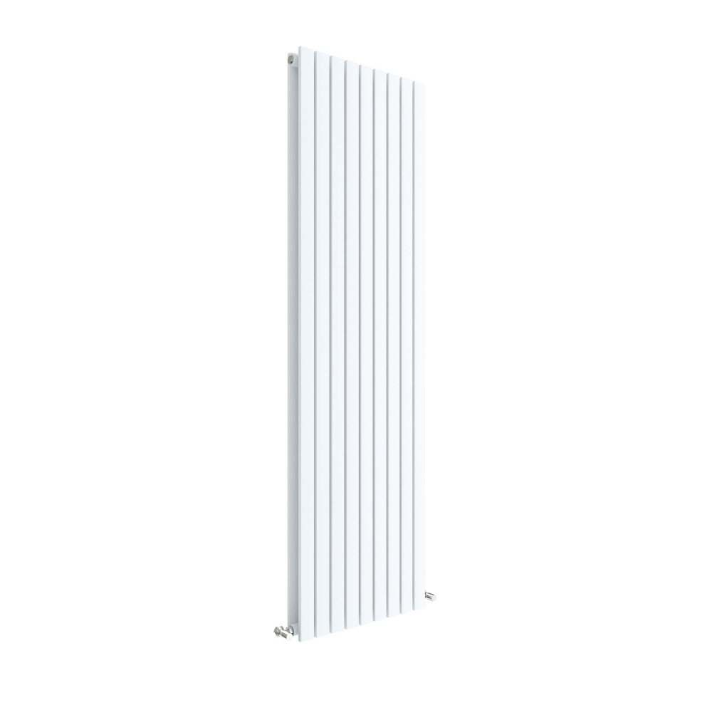 Square Vertical Double Panel Radiator - 1800Mm X 528Mm - 5810 Btu - Satin White 5056462694221