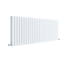 Square Horizontal Double Panel Radiator - 600mm x 1572mm - 5589 BTU - Satin White