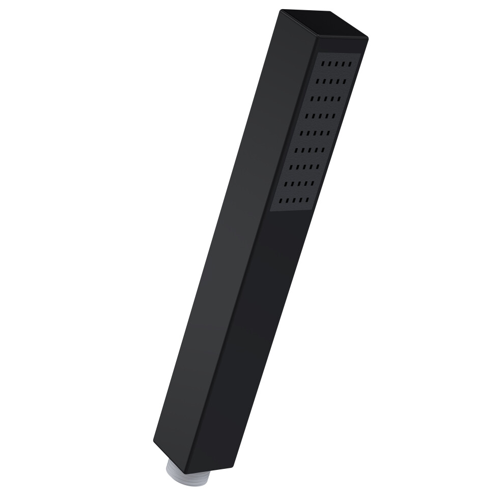 Minimalist Square Single Function Shower Handset - Matt Black