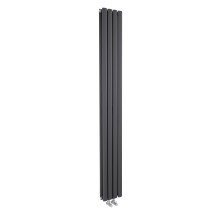 Compact Vertical Double Panel Radiator - 1800mm x 236mm - 2461 BTU - Anthracite- Balterley
