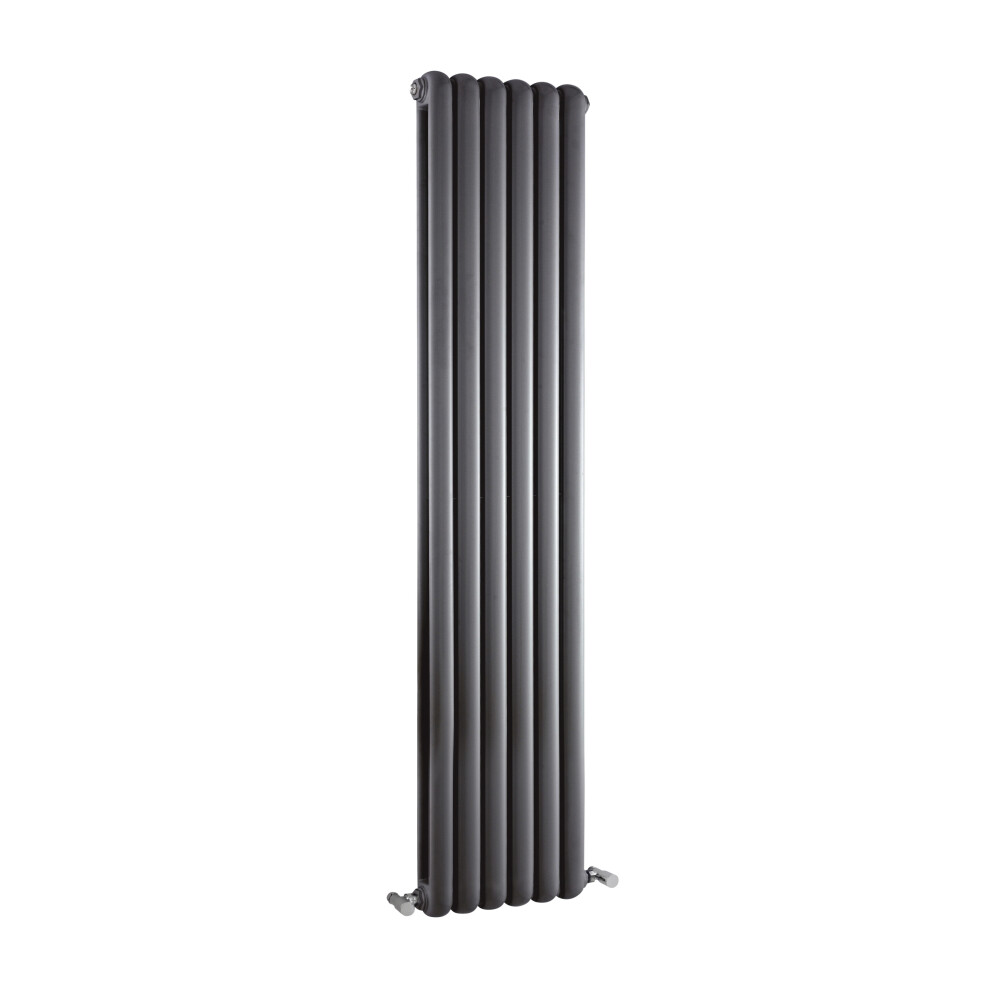 Vertical Double Panel Radiator - 1500mm x 383mm - 3105 BTU - Anthracite